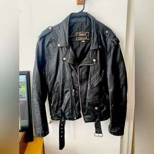 Vintage 1970’s leather biker jacket